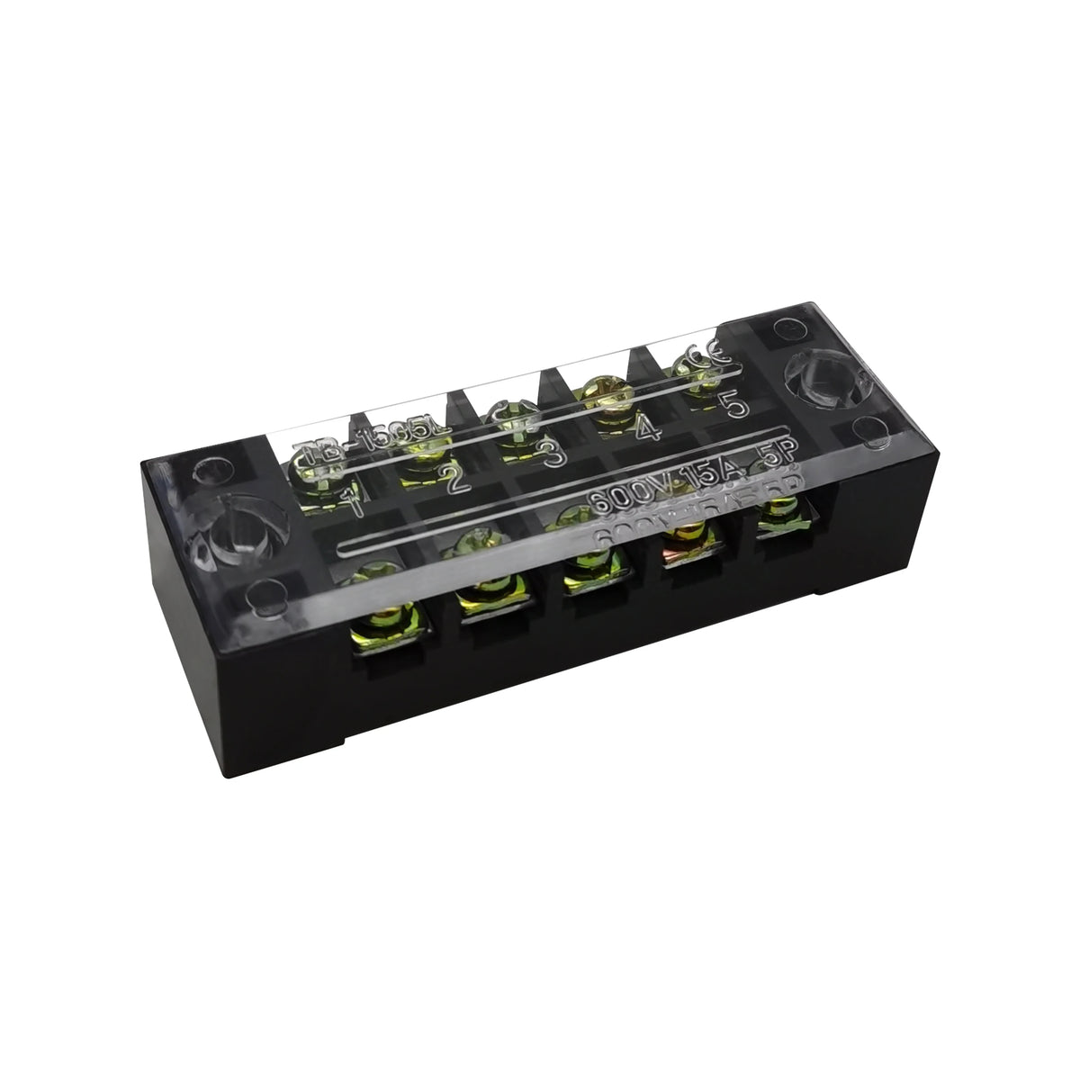 1Pcs Dual Row Barrier Screw Terminal Block Strip Wire Connector 600V 15A 3/4/6/8/10/12/15/20 Positions Optional