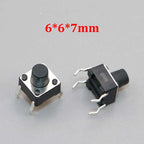 20/50/100pcs 6x6 PCB Momentary Mini Micro Tactile Tact Push Button 4-Pin Self-reset Switch 6*6*4.3/5/6/7/8/9/10/11/12/13/14/15mm