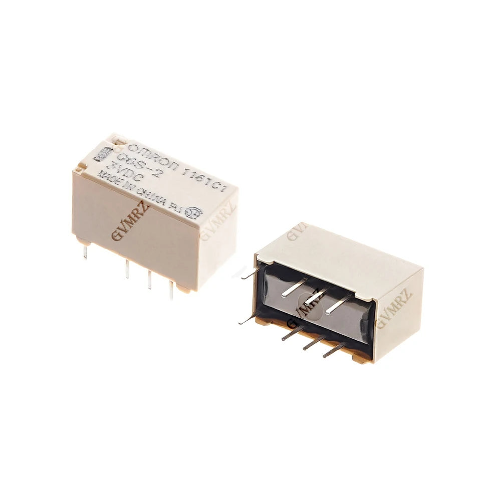 5PCS 12VDC 24VDC 5VDC 3VDC New G6S-2 5VDC Signal Relay 8Pin DC 5V 12V 24V 2A Mini Signal Switch Relays 3/5/12/24