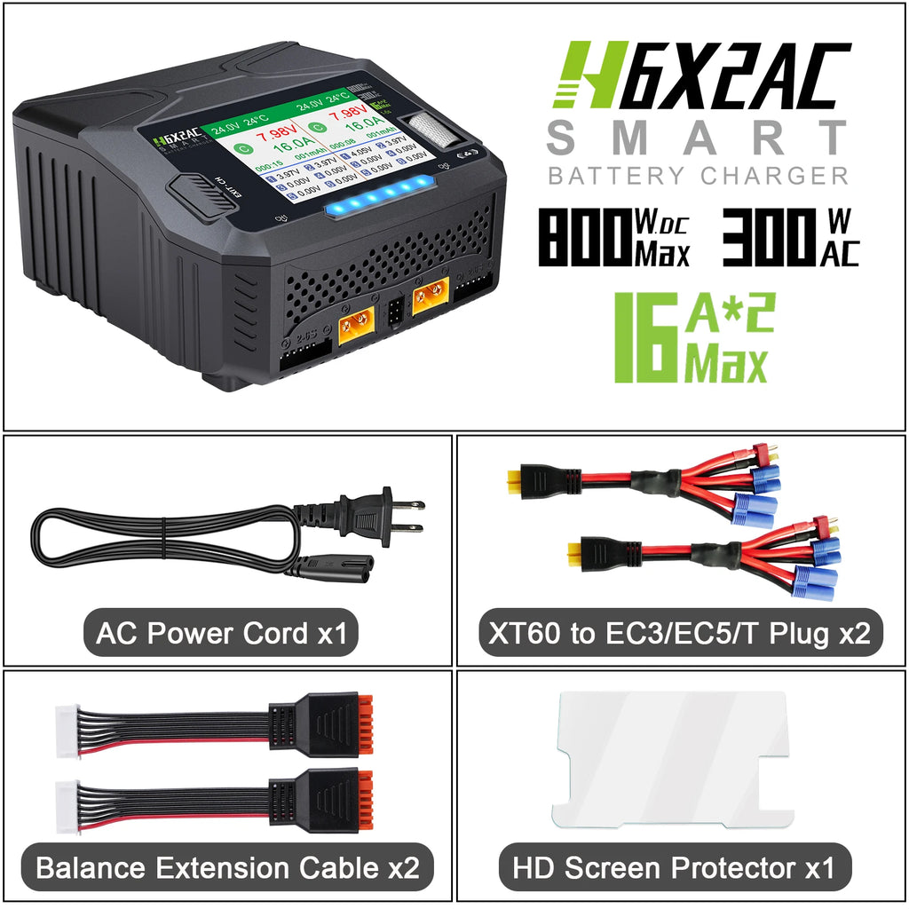 HTRC 400W/240W RC Charger  Dual Channel AC DC Charger Discharger for LiPo LiHV LiFe Lilon NiCd NiMh Pb Battery Balance Charger