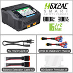 HTRC 400W/240W RC Charger  Dual Channel AC DC Charger Discharger for LiPo LiHV LiFe Lilon NiCd NiMh Pb Battery Balance Charger