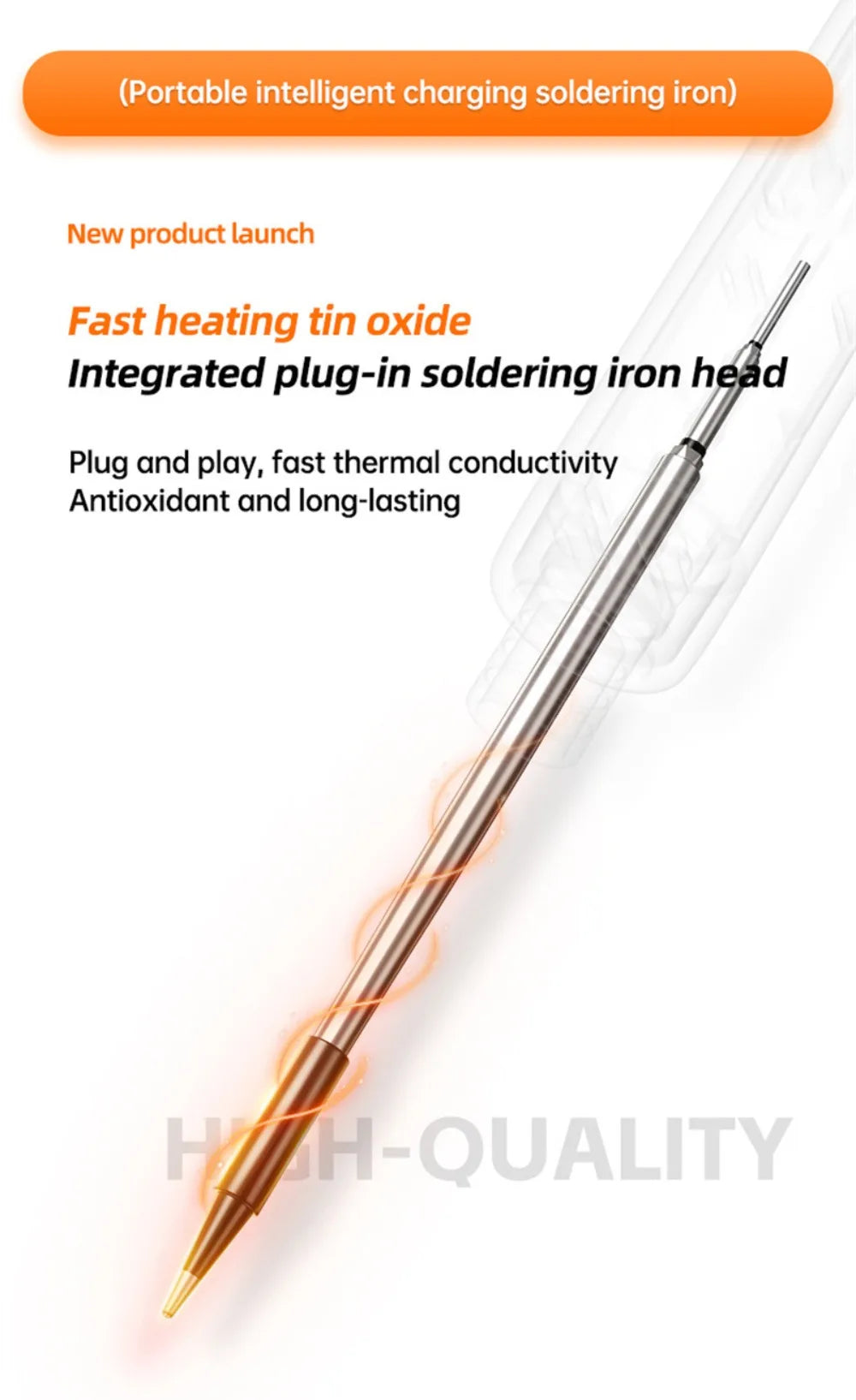 Portable Cordless Digital Soldering Iron USB Charging Adjustable Temperature 260-420℃ Solder Iron Multifunctional Intelligent