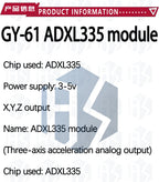 GY-61 ADXL335 / ADXL345 Triaxial Accelerometer Module Set, Analog  Digital Vibration Sensor Kit for Arduino