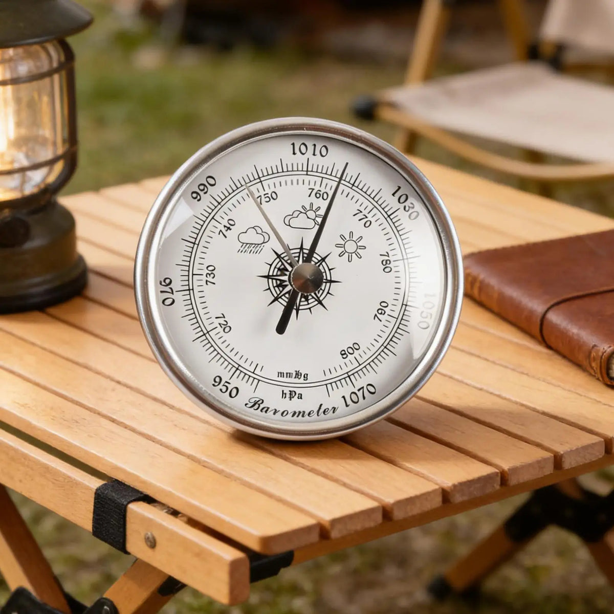 High Precision Barometer 70mm Barometer Weather Indicator Weather Station Pressure Gauge for Home Marine Fishing Camping