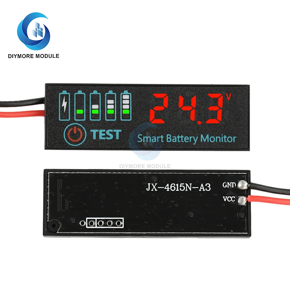 DC 7-55V 1-8S 4165 LED Indicator Voltage Charge Indicator Acid Battery Lithium Battery Universal Battery Charge Indicator Panel