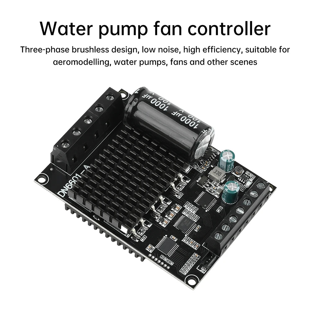 DC 6-80V BLDC Three Phase DC Brushless Motor Controller PWM High Power 1600W 20A Hall Motor Control Driver Board Motor Regulator