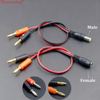 1PC DC Plug To Banana Plug Wire 4mm Power Test Wire DC5.5-2.1 To Banana Plug DC Male DC Female 25CM Long Line