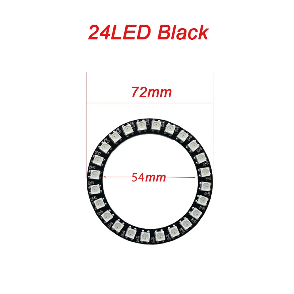 WS2812B Addressable Led Pixel Ring 8/16/24/35/45/60Leds WS2812 5050 RGB Led Diode Ring Color IC Built-in LED