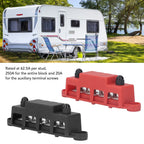 Power Distribution Block M8 Screw 4 Terminal Bus  DC 48V 250A for Automobile Boat Power Distribution Block Bus  250A