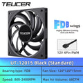 TEUCER UT-12015 120mm ARGB FDB Bearing Slim Cooling Fan High-Performance PC Case Fan for CPU Cooling and PC Builds