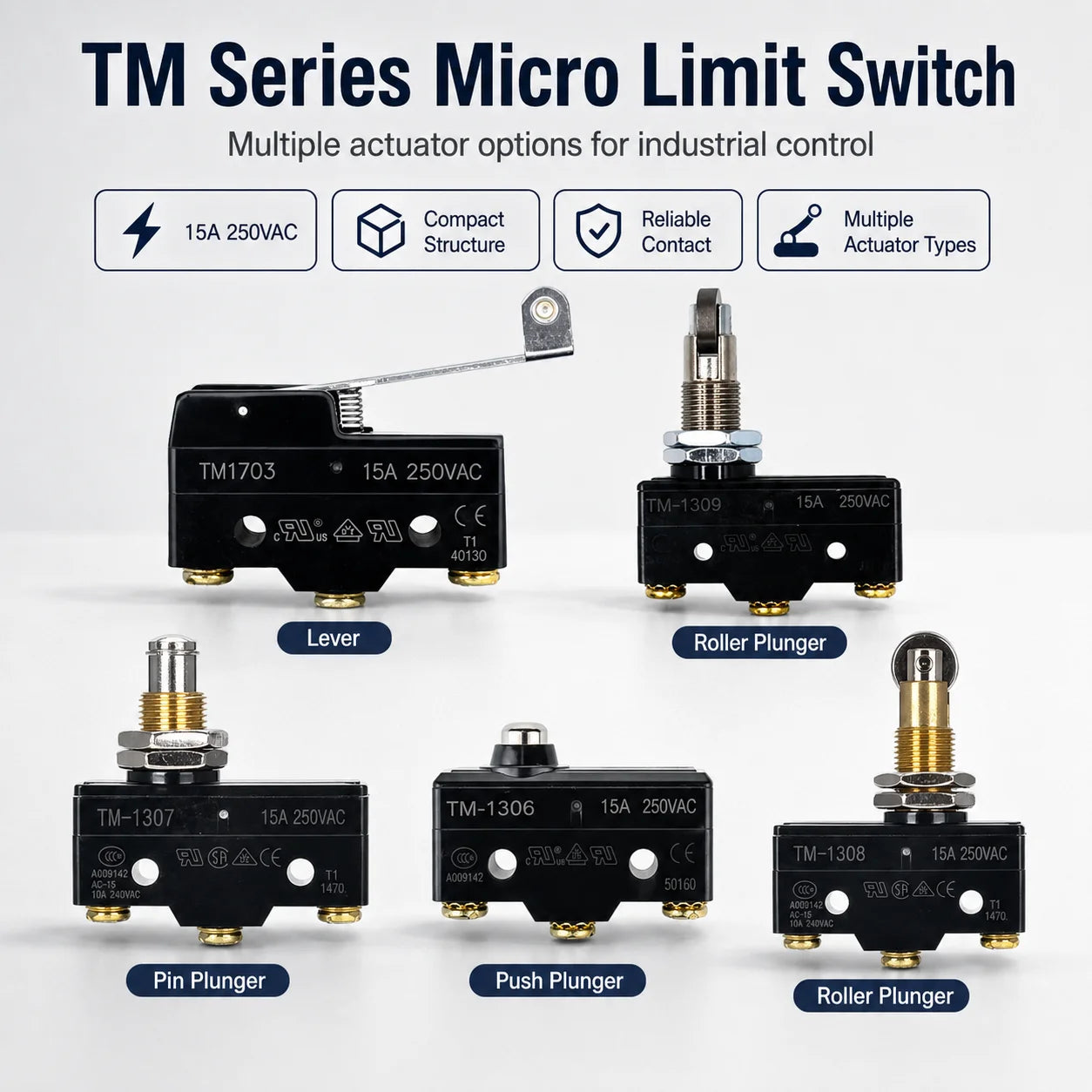Micro Limit Switch TM-1704 TM-1702 TM-1701 TM-1308 TM-1306 TM-1309 TM-1307