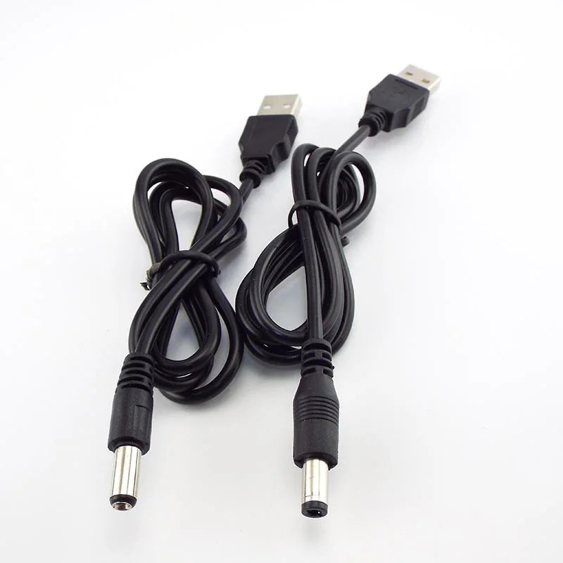 USB Type A Male to DC 5.5 2.1 2.5 2.0 3.5x1.35 4.0x1.7mm Mini 5pin Power Supply Plug Jack Extend Charging Cable Connector B4