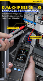 FNIRSI DMC-100 Clamp Meter 10000 Counts TRMS AC/DC Current Amperemeter Clamp 600A Digital Multimeter USB Charge Electrician Tool