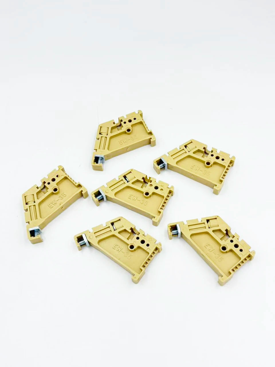 EW-35 DIN Rail Terminal Block Universal Crimping Terminal Block Gray/Brown/White Electrical Accessories 10 20 50 Pieces