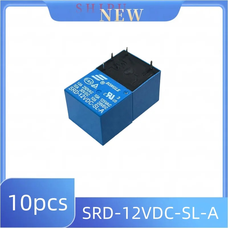 10pcs，SRD-03VDC-SL-C Relay SRD-05 SRD-05VDC-SL-B SRD-24VDC-SL-A SRD-12VDC-SL-C SL C 10A 250VAC 5PIN 3V 5V 9V 12V 24V 48V p