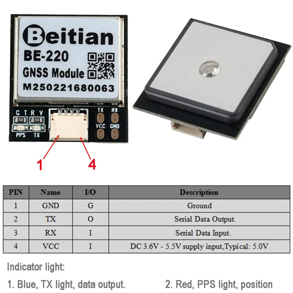 Beitian GPS Receiver Module BN-180/220/250/280/880 Multi-GNSS Support for Arduino Flight Control Drone