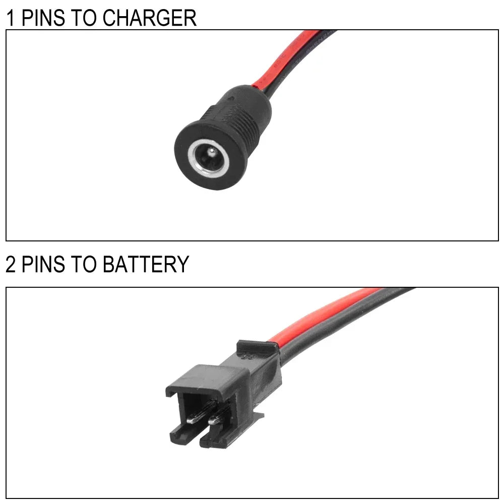 Electric Scooter 5.5 x 2.1mm DC Power Jack Socket Female Panel Mount SM Male Plug Connector Cable 5.5*2.1 mm for Electric Bike