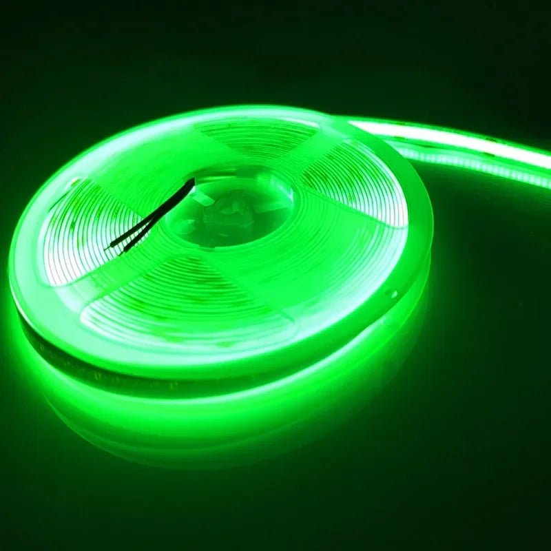 COB LED Strip Light High Density Linear Lighting 320Leds/m Flexible Tape Warm Natural White Red Blue Green DC12 24V LED Strip