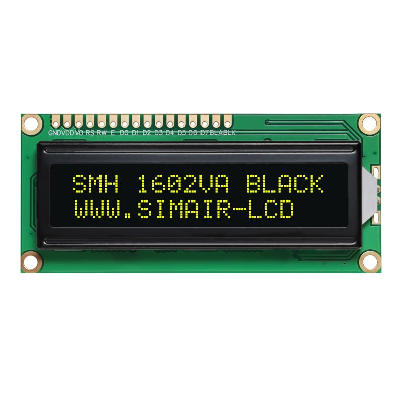 16x2 Character LCD Module Display Screen 162 LCM RED Green White Yellow VA Black Background 5V 3.3V for DIY Projects
