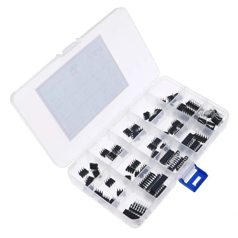 75pcs 15Value in Common use DIP kit LM358 LM386 ULN2003 LM324 NE555 MC34063 TDA2822 JRC4558 OP07 TDA2030 ULN2803 LM339 NE5532
