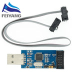 10Pin To 6 Pin Adapter Board+ USBASP USBISP AVR Programmer USB ATMEGA8 ATMEGA128 ATtiny/CAN/PWM 10Pin Wire Module DIY
