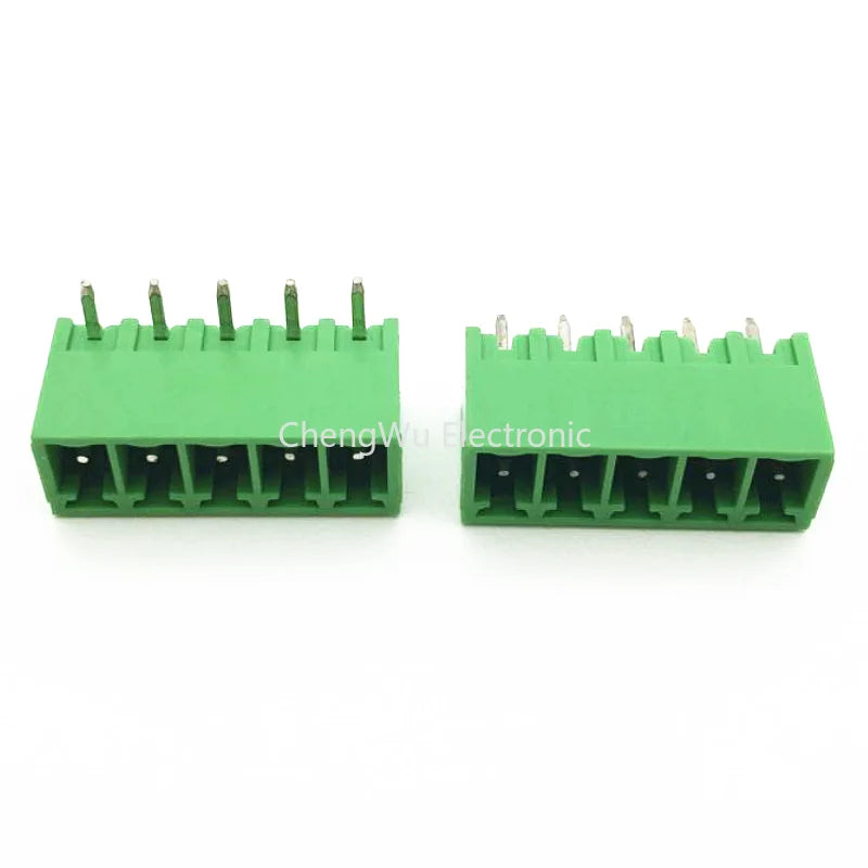 10pcs/lot KF2EDG 3.5mm / 3.81MM Pluggable Pcb Terminal Block Right Angle/ Straight Needle Pin Connector 2/3/4/5/6/7/8/10p