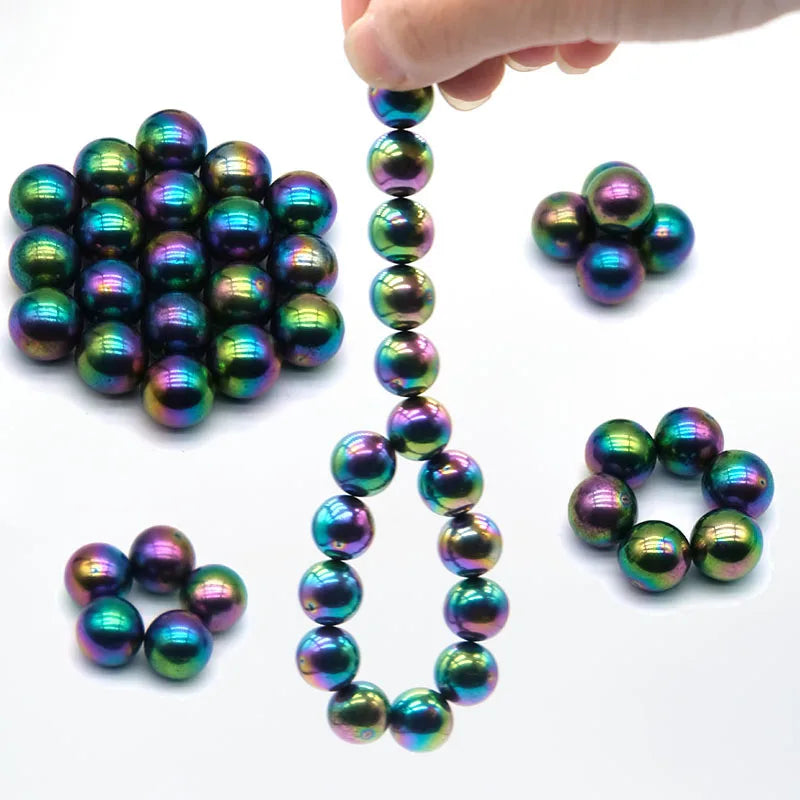 13mm Colorful Round Ferrite Fridge Magnets Therapy Magnetic Bracelet Bead Palm Stone Stress Relief Magnetic Fun DIY Ball Jewelry