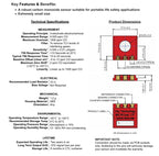 Carbon Monoxide Combustible Hydrogen Sulfide Gas Sensor SR-M-MC MICROceL CF SR-H-MC MICROceL HS SR-W-MP75C MICROpeL 75C