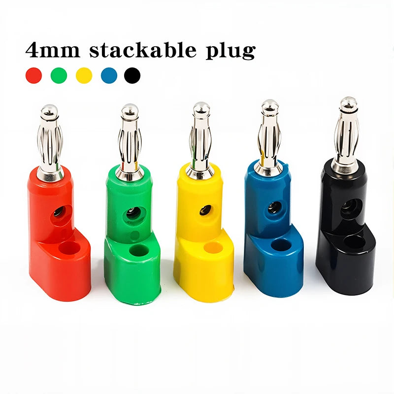 5pcs 4mm Banana Plug Stackable Terminal Binding Post Jack Plug Socket