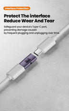 PD 240W Fast Charging Type C Adapter 80Gbps 16K@60Hz Type C Female To USB C Female Converter OTG For iPhone 15 16 Tablet Laptops