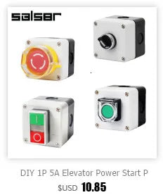 Reset Momentary Waterproof 3 Position Spring Return Push Button Switch Control Station Box Up Down Arrow Stop