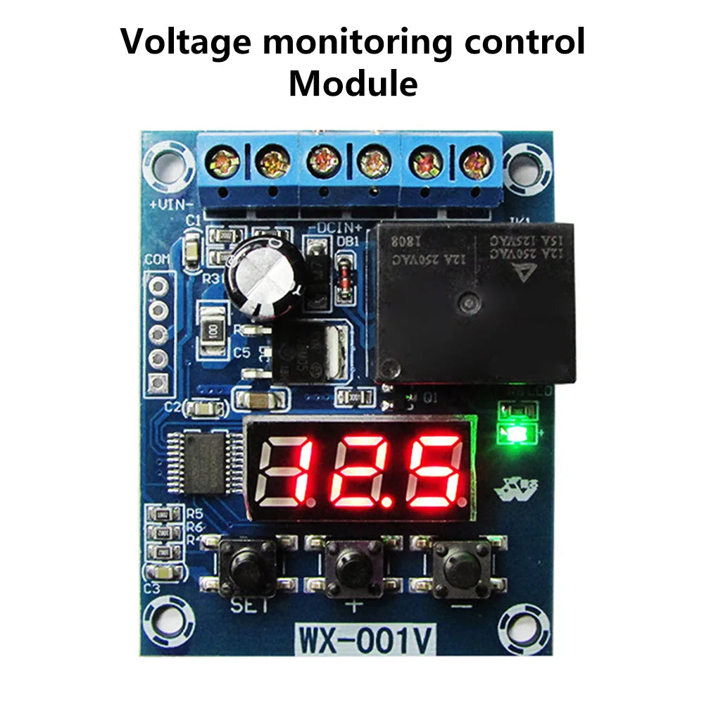 DC12V Voltage Detection Module Relay Switch Charging Discharge Monitoring Protection Power Supply Accessories