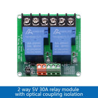 1 2 4 Channel Relay Module 30A With Optocoupler Isolation 1 Way 5V 12V 24V Supports High And low Triger Trigger