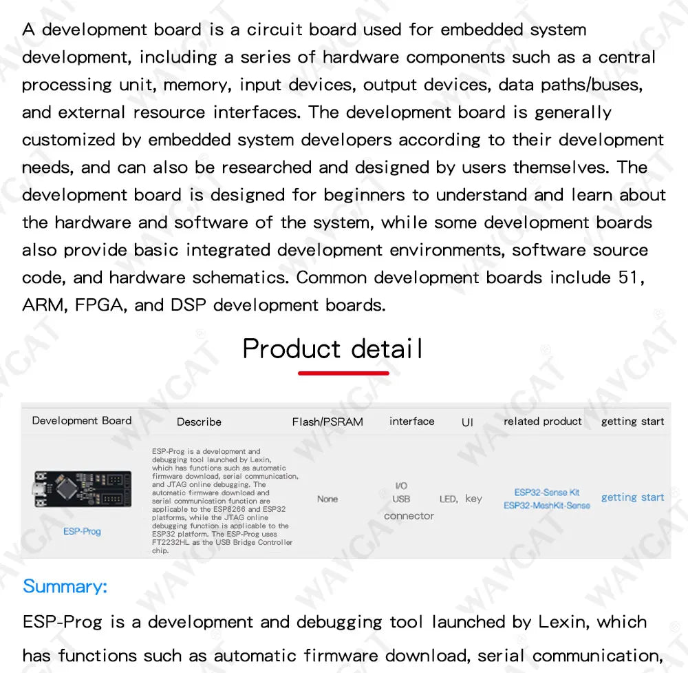 ESP32 ESP-Prog Development Board JTAG Debug Program Downloader Module Debugging Tool For ESP8266 ESP32 Original With Cable