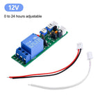 JK11 0-24H Cycle dual-Adjustable Timer Delay On/Off Switch Relay DC 5V 12V 24V Timer Delay Relay Module Electronic Component