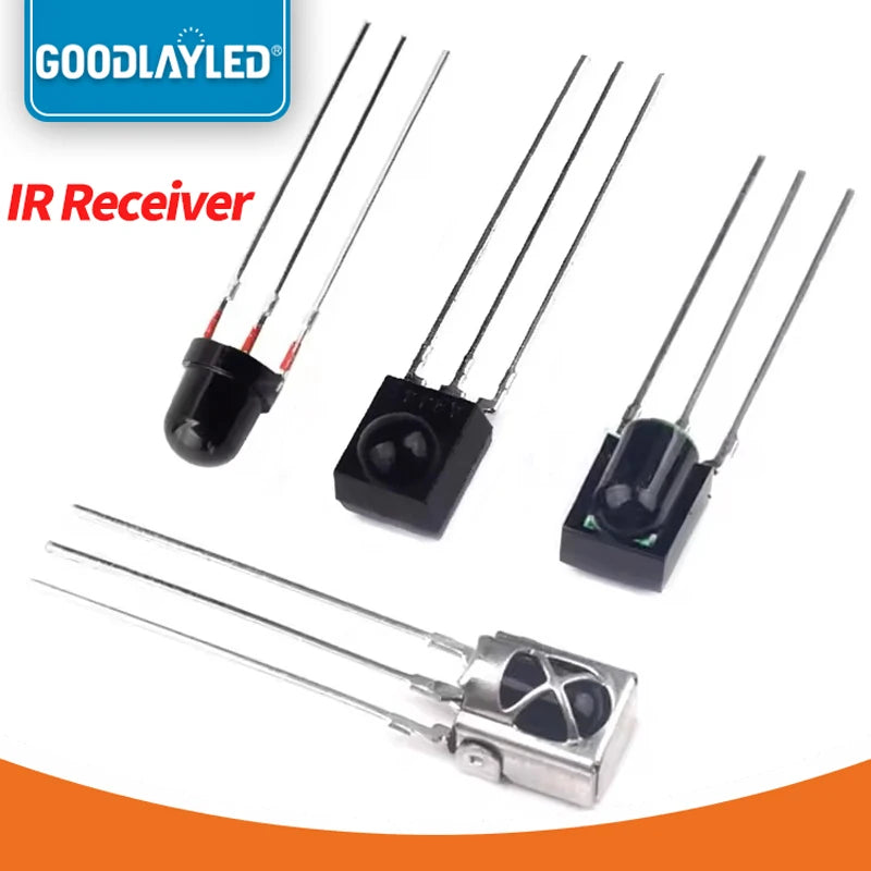 10PCS/Lot Universal IR Infrared Receiver DIP LED VS1838B 1838 VS838 VS1738 HS0038BD HS0038 CHQ0038K Remote Receiver Tube