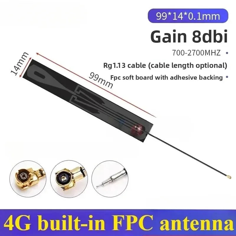 2PCS Full Frequency 5G 4G LTE GSM GPRS 2G 3G NB-IoT Module with Built-In FPC/PCB High Gain Patch Antenna for IoT Device
