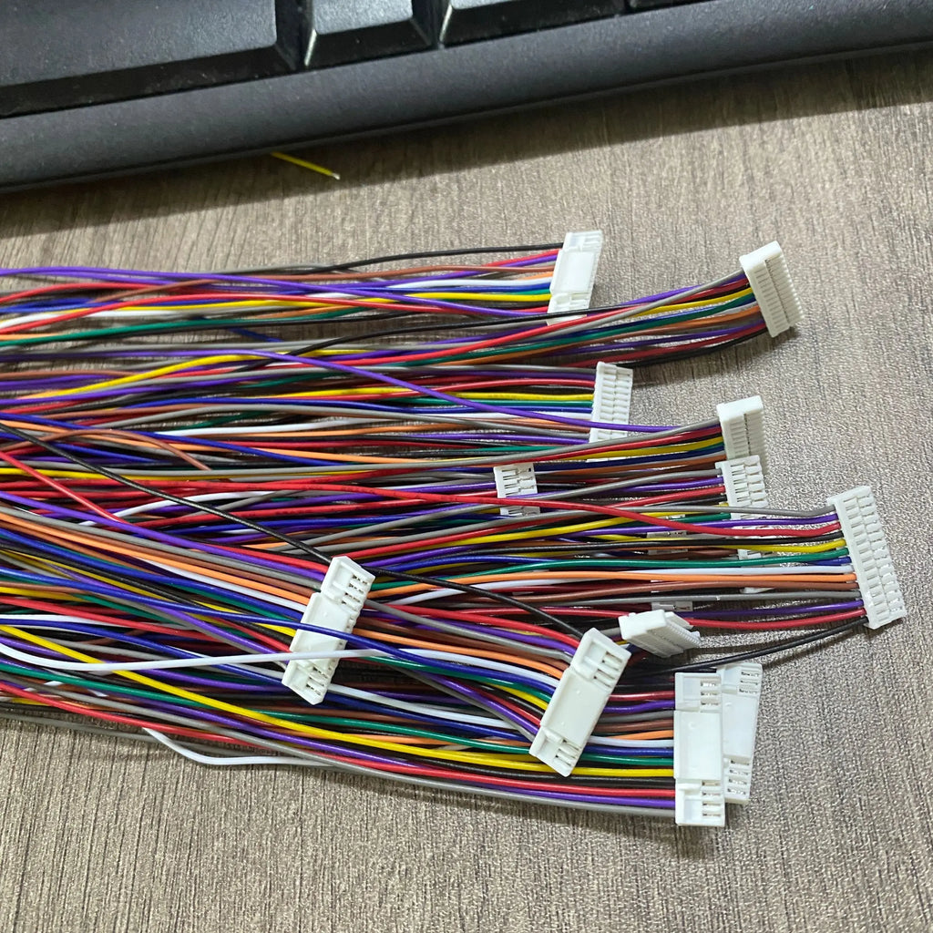 10pcs GH1.25mm GHR-13/14/15/16V-S with Latch Lock Single/Double Side Terminal Crimped Electronic Wire Cable 13P 14P 15P 16P
