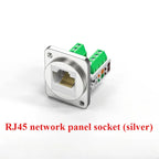 RJ45 Network Cable Panel Socket CAT7 CAT6 CAT5E RJ45 Solderless Network Module Connector Metal Shielded Network Cable Extender