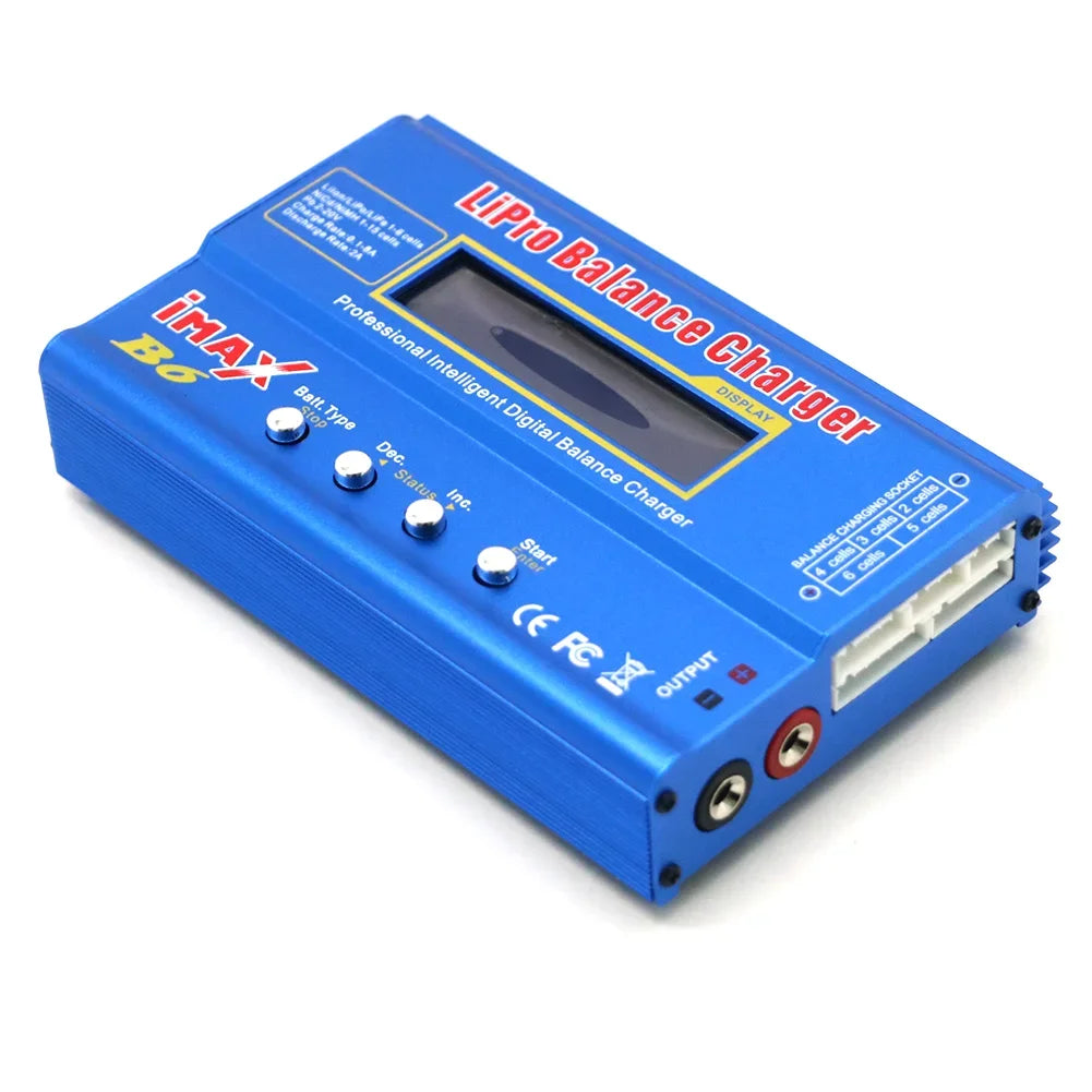 IMAX B6 80W B6 Charger Balance Charger Digital LCD Screen Lion LiFe Nimh Nicd PB Lipo Battery Discharger AC Power 12V 5A Adapter
