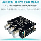 B02B-Bluetooth 5.0 Decoder Board Dual Channel Stereo Low Noise High and Low Tone Pre-Module Amplifier Board ZK-PT1