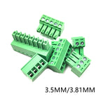 5Pcs 15EDGK 3.5mm 3.81mm Pitch PCB Screw Terminal Block 2-12 Pin Plug-in Wiring Holder Plug Body Connector