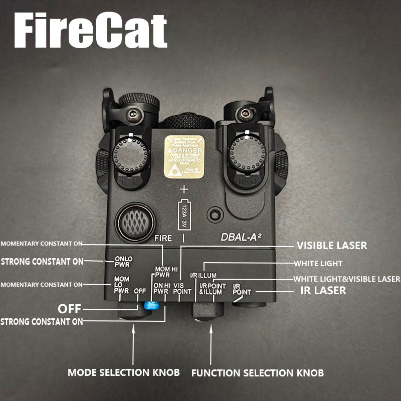 Sotac Full Metal DBAL-A2 Red Green Laser Sight Advance 2 Visible / IR Dual Beam Aiming PEQ-15 Otal Infrared Laser Light Airsoft