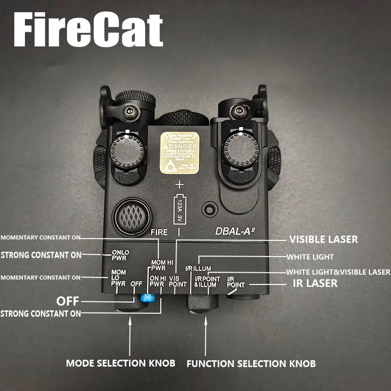 Sotac Full Metal DBAL-A2 Red Green Laser Sight Advance 2 Visible / IR Dual Beam Aiming PEQ-15 Otal Infrared Laser Light Airsoft