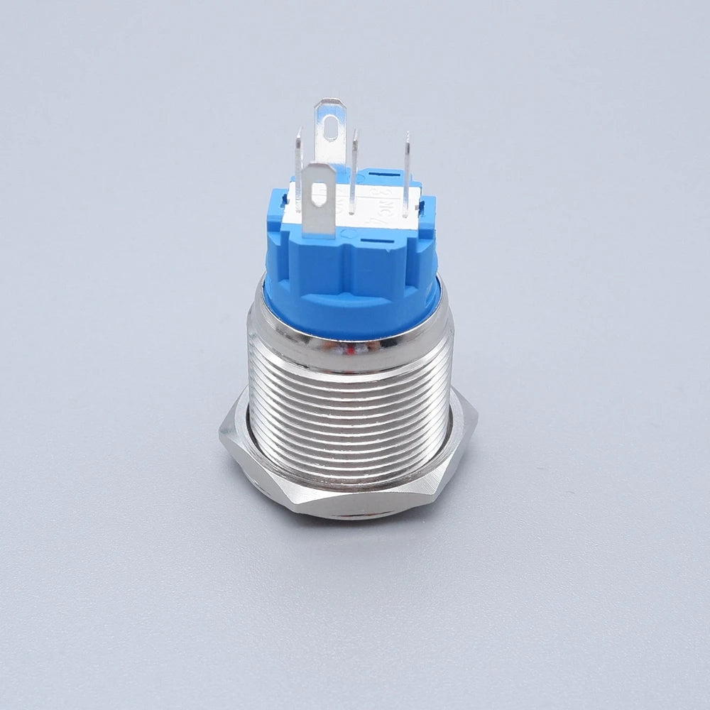 40pcs 16mm 19mm Metal Button Switch PC Power LED Light Waterproof Car Start On Off Momentary Latching 3V 5V 6V 12V 24V 220V Red