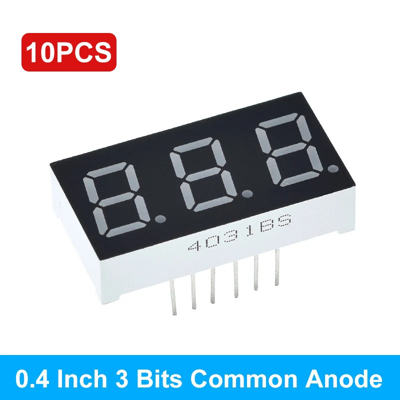 0.4 Inch Digital Tube LED Display 1Bit 2 Bit 3 Bit 4 Bit Clock Common Anode Cathode 0.4" 7 Segment Led DIY Red Board for arduino