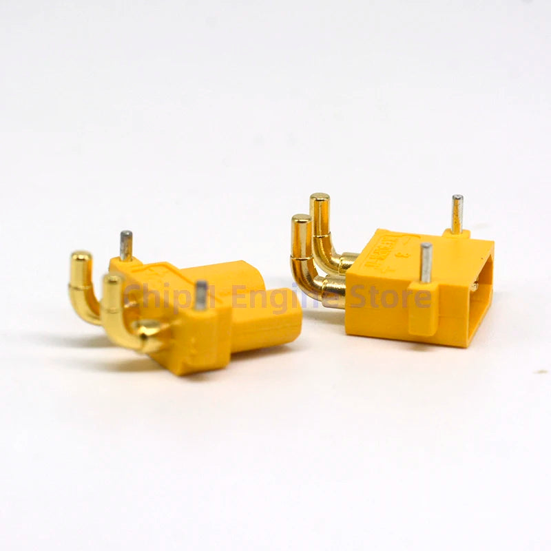 10PCS 5Pair XT30PW ESC Motor PCB board plug Banana Golden XT30 Upgrade Right Angle Plug Connector for RC mode Battery Charger