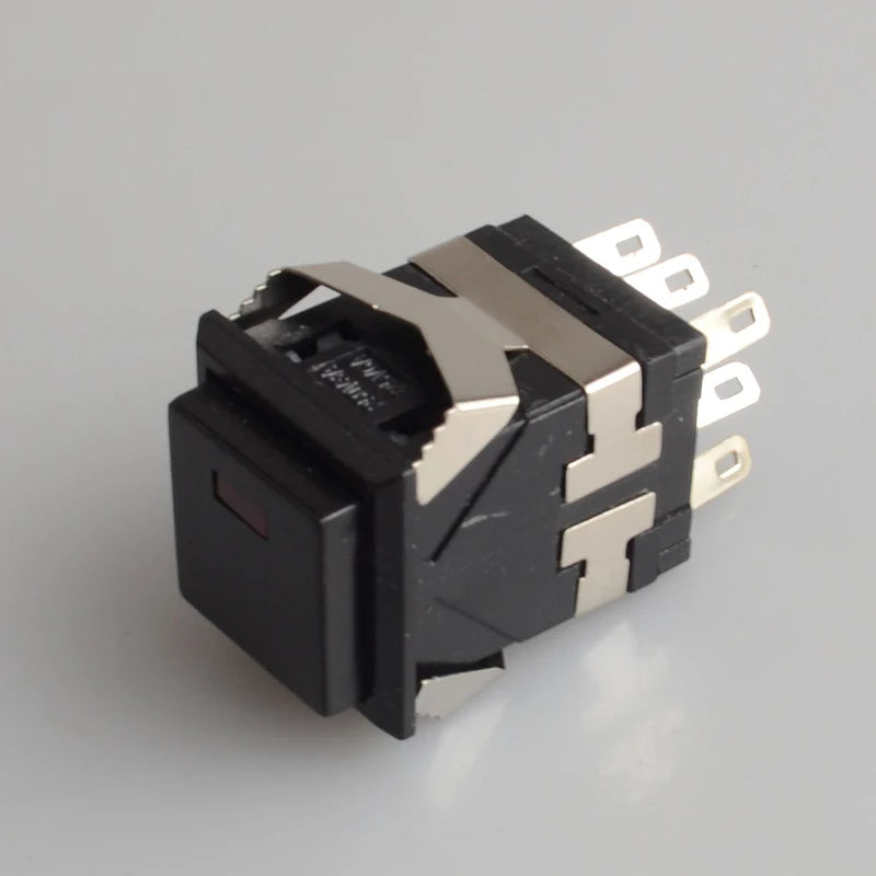 10PCS Momentary Latching KD2-21 22 23 24 Square Push Button Switch With LED Indicator 6PIN 8PIN 3A/250V 6A/125V ON-ON