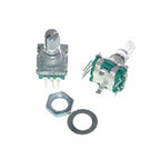 5PCS/LOT EC11 rotary encoder -4 types of half/plum blossom shaft 15mm/20mm handle length digital potentiometer with switch 5-pin