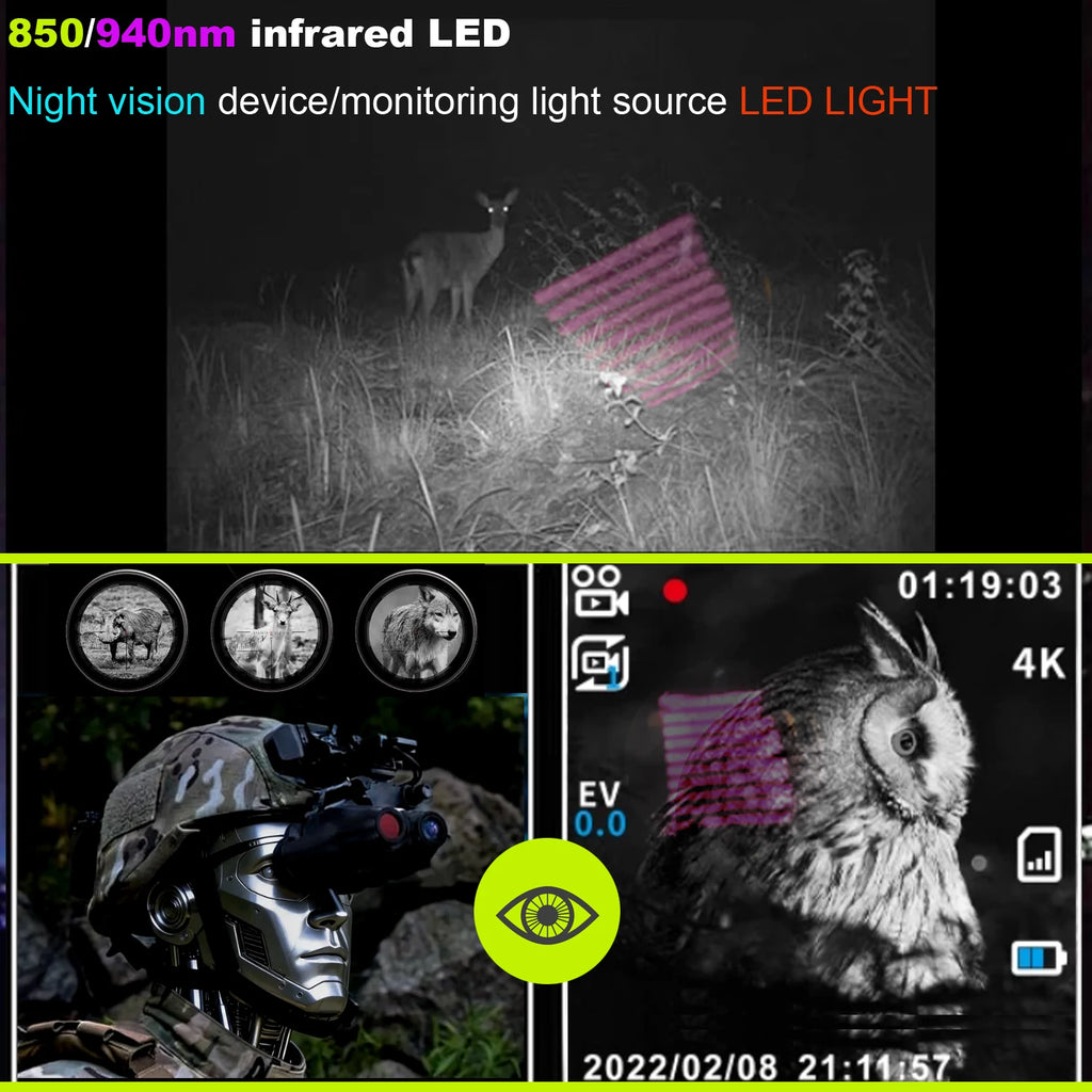 Professional Focus Night Vision Hunting Torch, Tactical Infrared Radiation Zoomable LED Flashlight, IR 850nm, 940nm, 10W